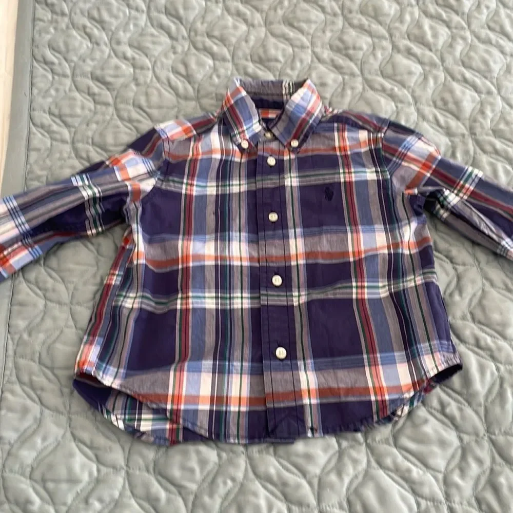 Ralph Lauren 2T button down plaid shirt